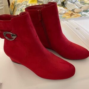 Chic Red Ankle Booties